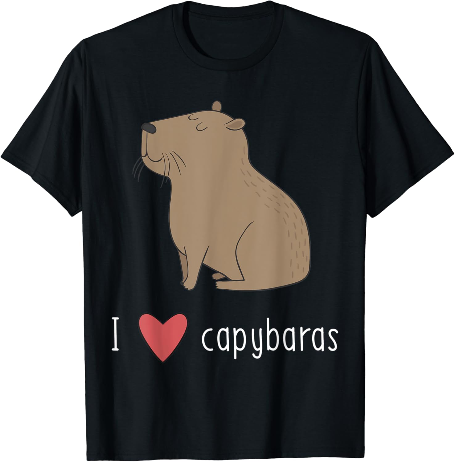 I Love Capybaras Cute Capybara TShirt Amazon.co.uk Fashion